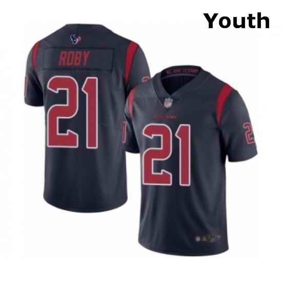 Youth Houston Texans 21 Bradley Roby Limited Navy Blue Rush Vapor Untouchable Football Jersey
